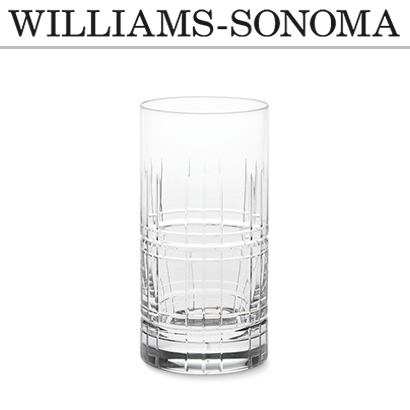 [해외][윌리엄 소노마] MacLean Cut Crystal High Ball Glasses, Set of 4